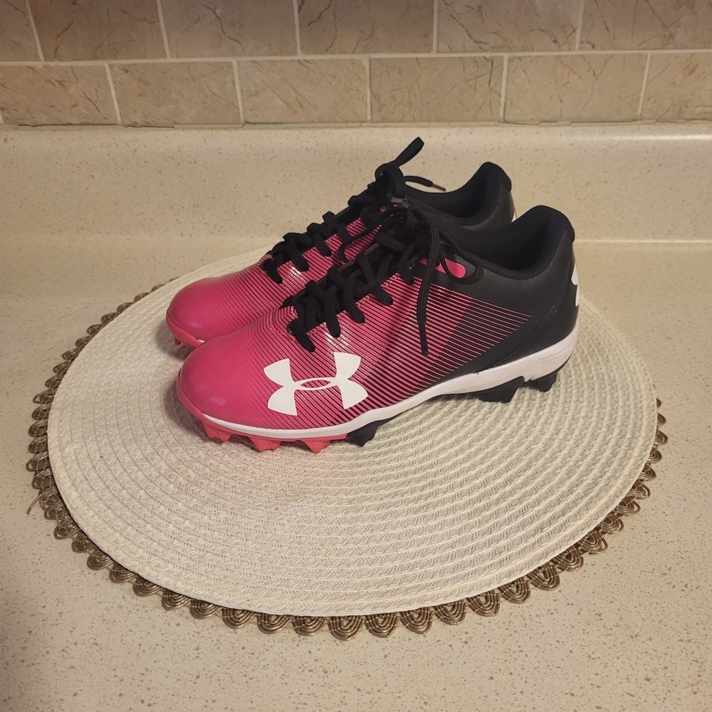 Under Armour Kids' Black and Pink Sneakers